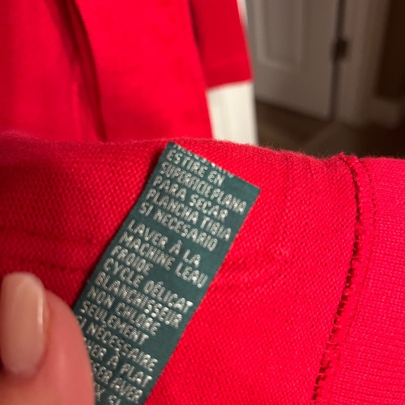 Raphael Lauren Blazer sweater great condition color red size L - Picture 8 of 9